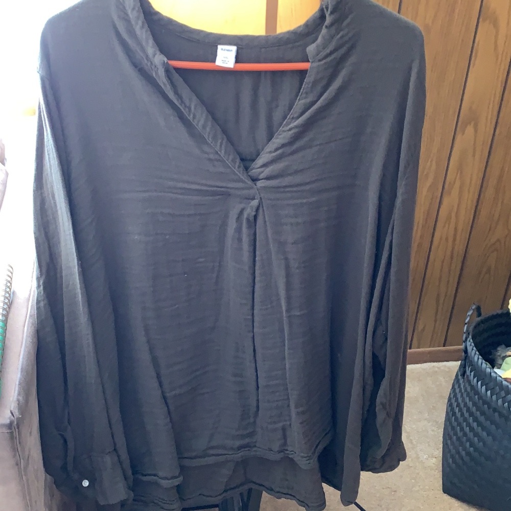 Long Sleeve Linen Top